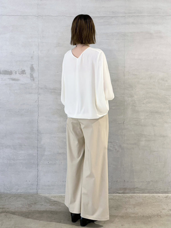 バックサテンジョーゼットプルオーバー