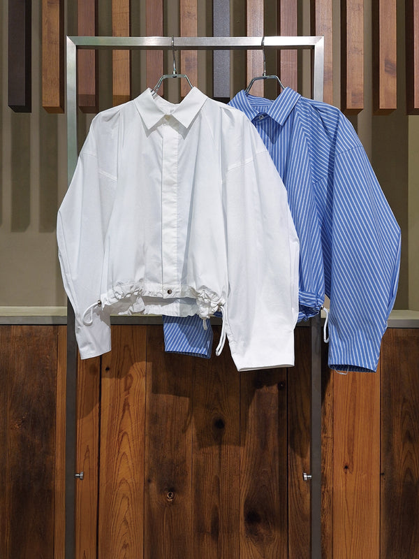 裾ドロストシャツブルゾン