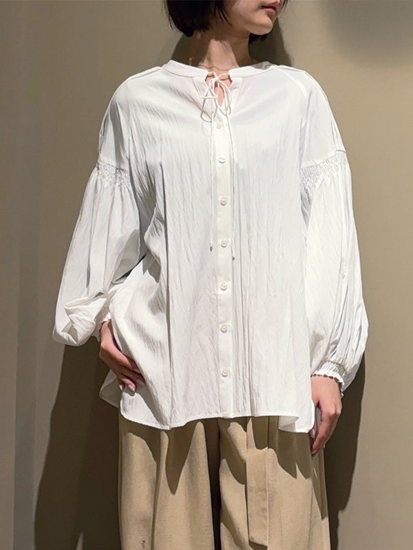 ピンタックボリュームブラウス
