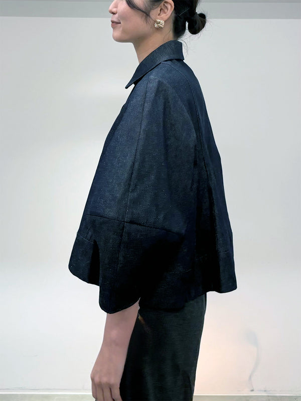 10ozデニムショートペプラムJK