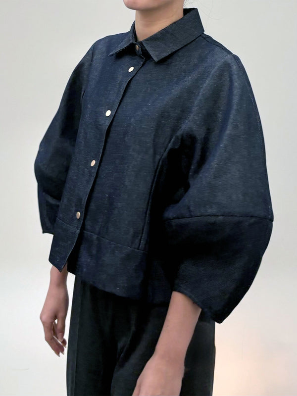 10ozデニムショートペプラムJK