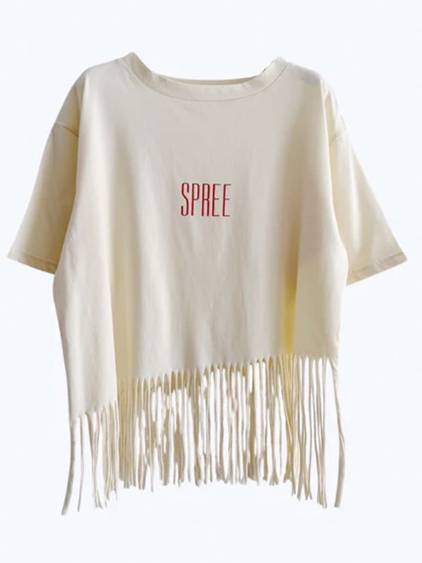 FRINGE PRINT TEE