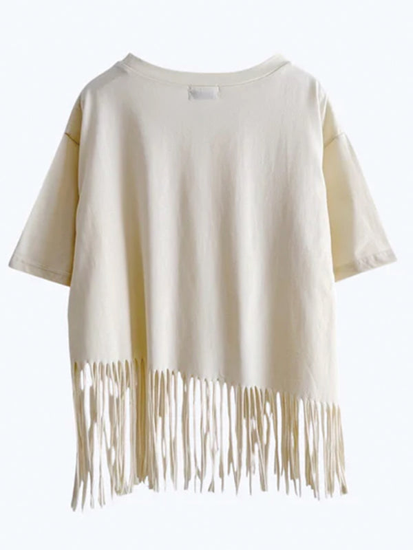 FRINGE PRINT TEE