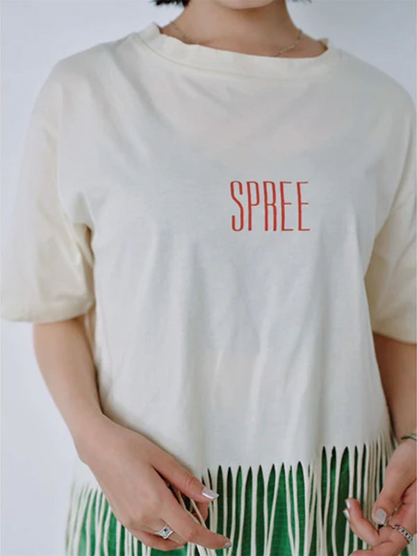 FRINGE PRINT TEE