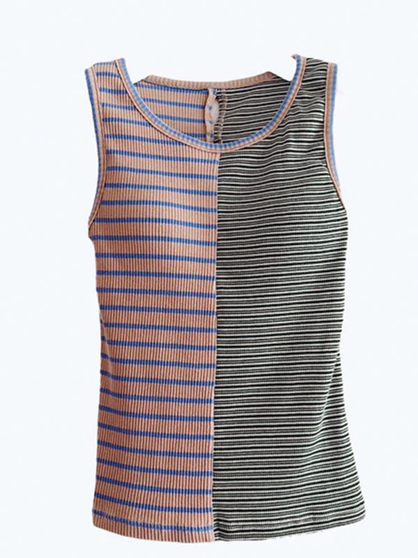 MIX STRIPE RIB TANK