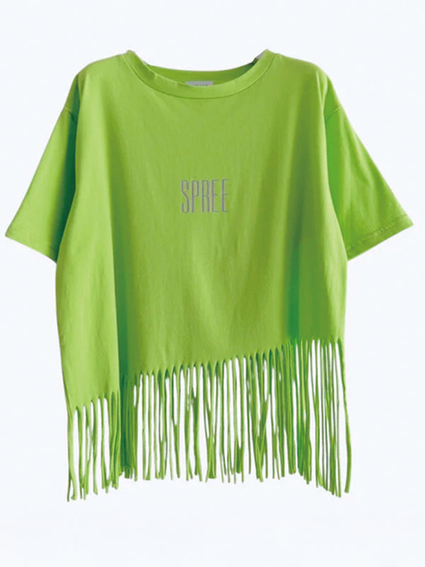 FRINGE PRINT TEE