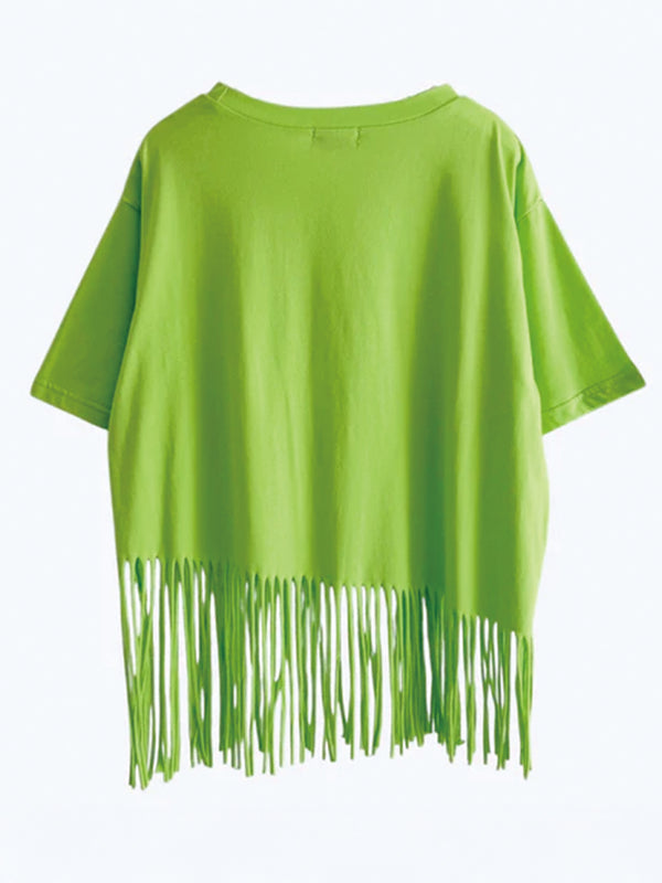 FRINGE PRINT TEE