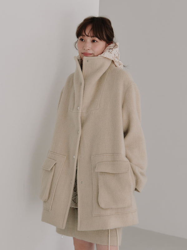wool shaggy coat
