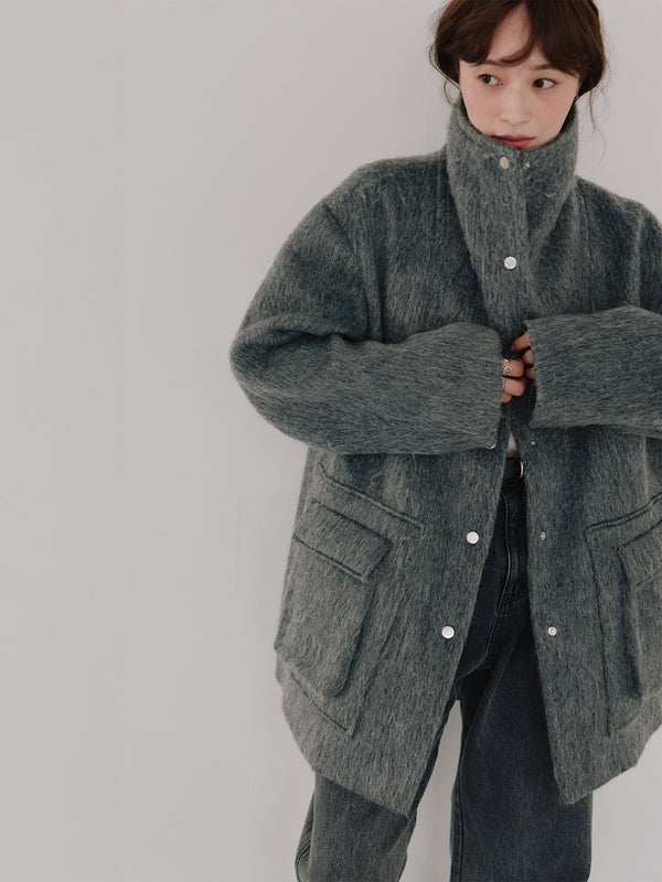 wool shaggy coat