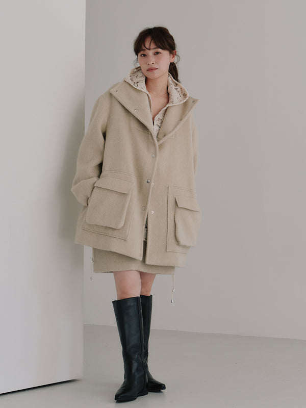 wool shaggy coat