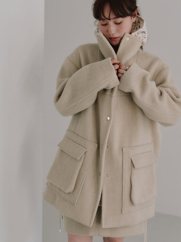 wool shaggy coat