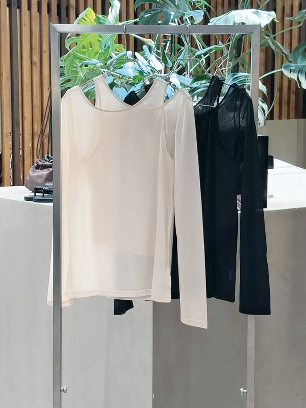 layered sheer tops