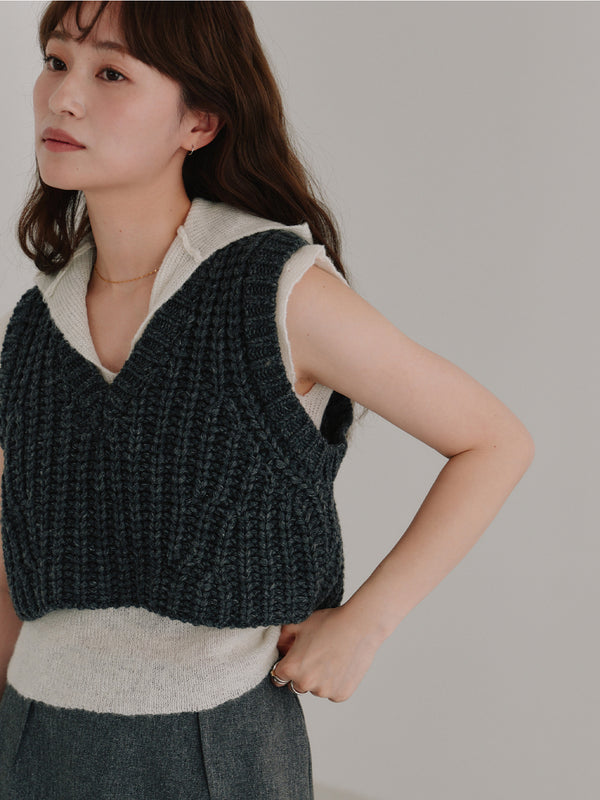 low gauge short vest
