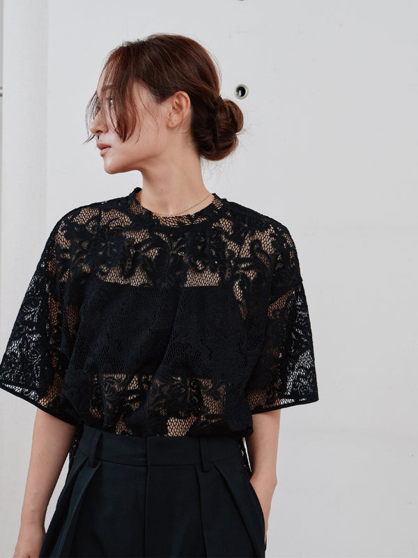 rascel lace harf sleeve top