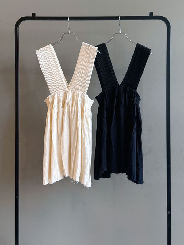 cotton crepe gather top