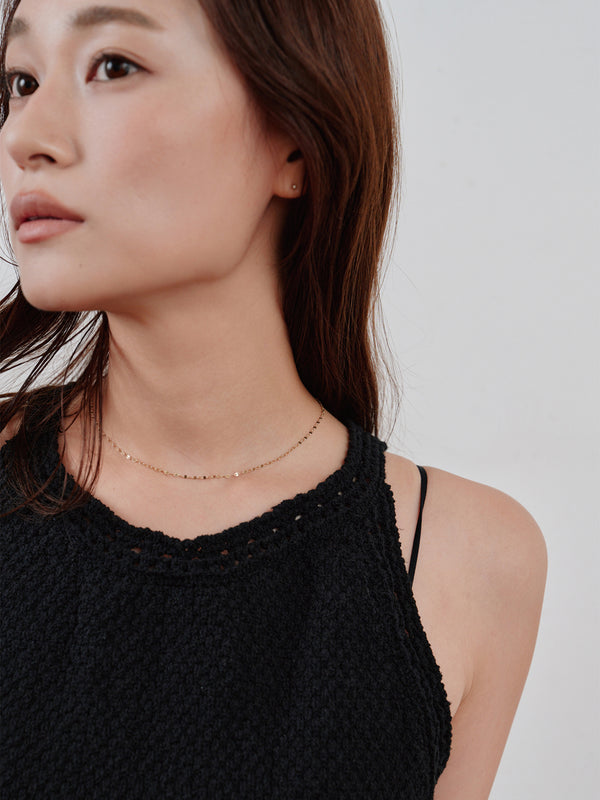 crochet edging knit top