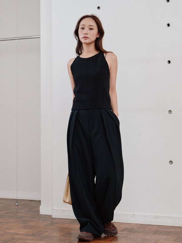 crochet edging knit top