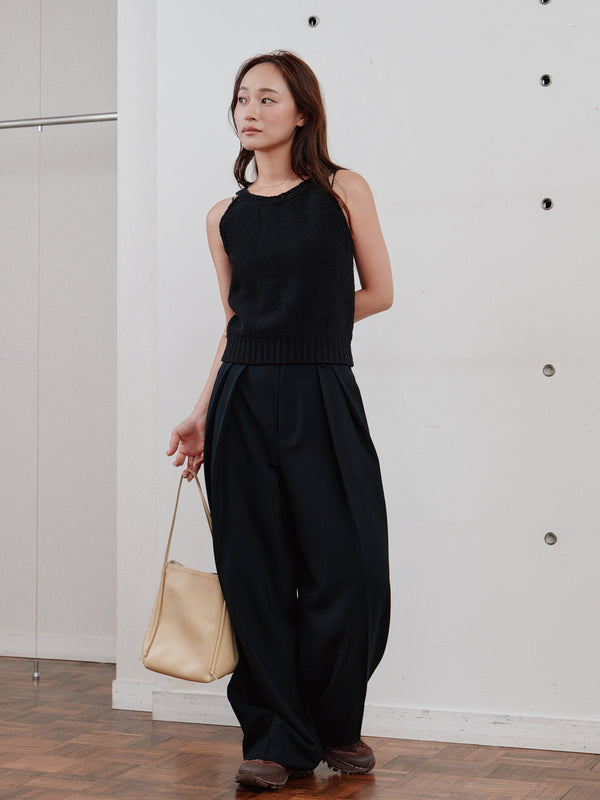 crochet edging knit top