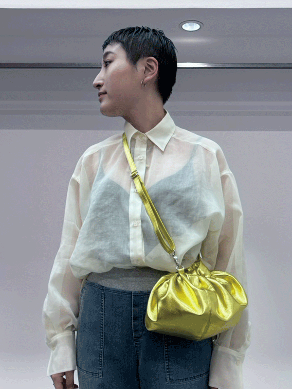croissant shoulder leather mini