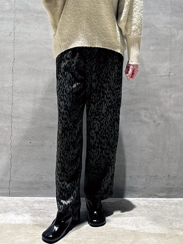 ポケットフリンジヒョウ柄PT