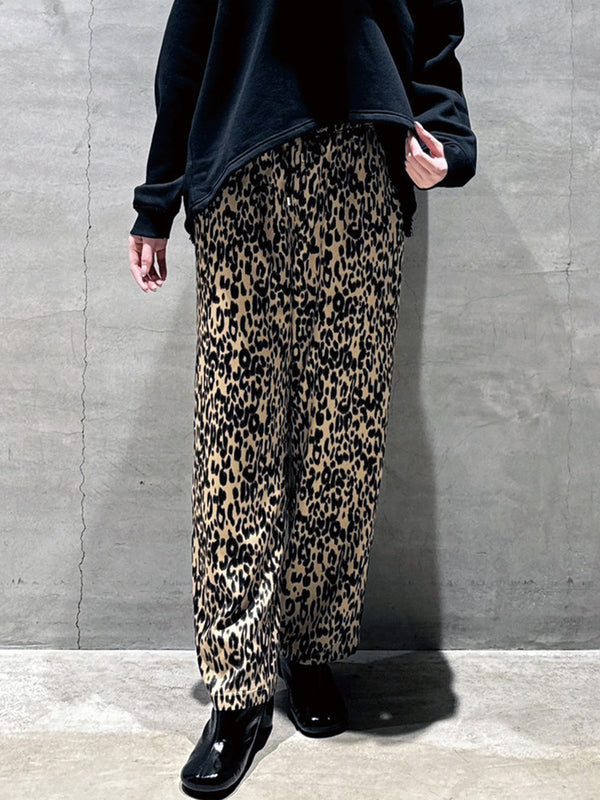 ポケットフリンジヒョウ柄PT