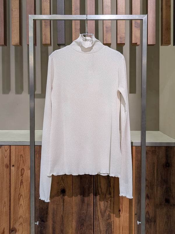 杢調リブテレコシースルーハイネック