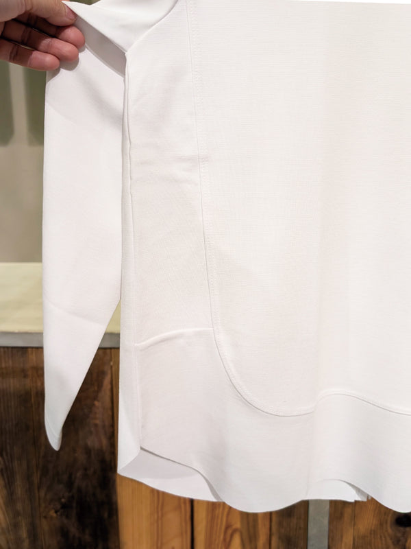 裾切替ラウンドカットソー