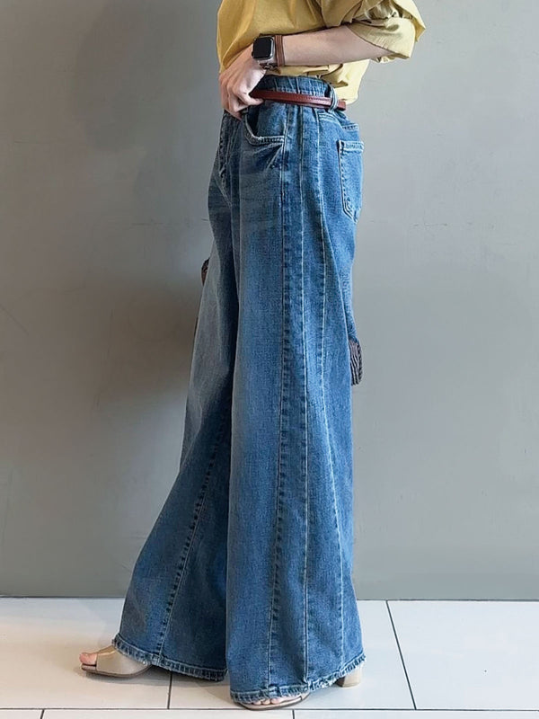 サイド切り替えセミワイドデニム