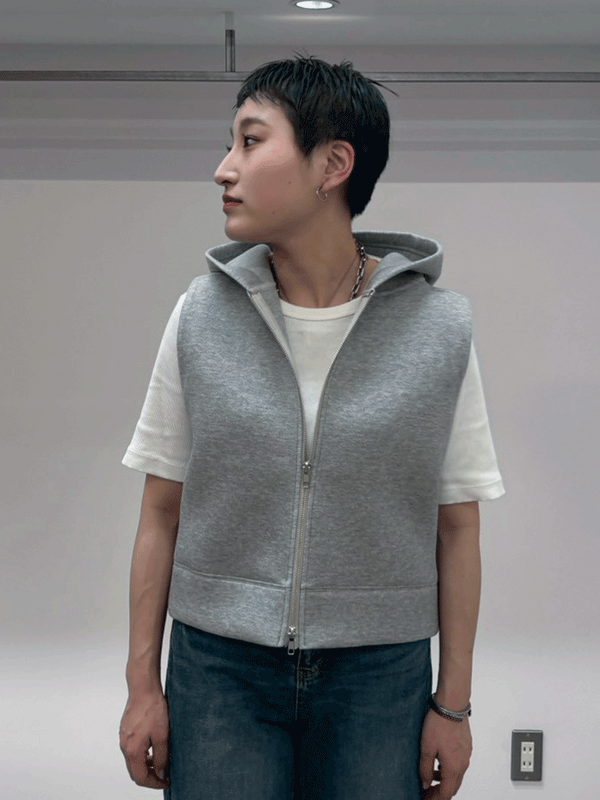 ダブルジャージーコンストラクティブフードベスト