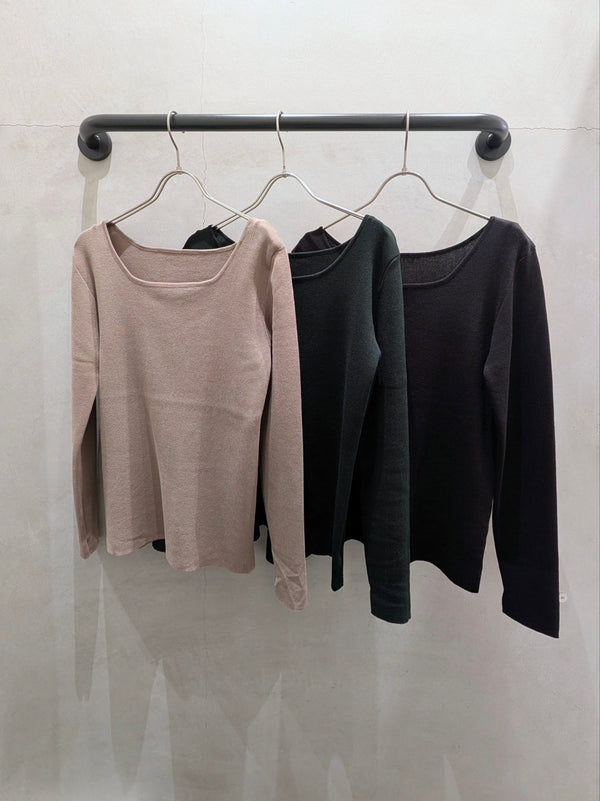 スクエアニットロングスリーブ